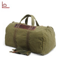 Travel Men Duffel Bag Leather Canvas Foldable Custom Duffle Bag